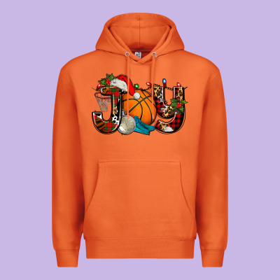 Joy With Basketball And Santa's Hat Premium Hoodie Designed By Adodesignshop