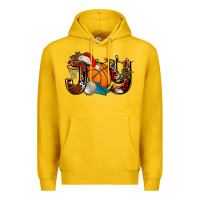 Lemon joy with basketball and santa's hat Premium Hoodie - AdoDesignShop