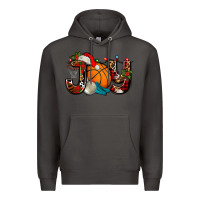Smoke joy with basketball and santa's hat Premium Hoodie - AdoDesignShop