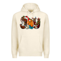 Tofu joy with basketball and santa's hat Premium Hoodie - AdoDesignShop