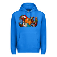 True Royal joy with basketball and santa's hat Premium Hoodie - AdoDesignShop