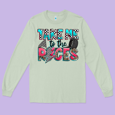 Take Me To The Races Long Sleeve Tee Designed By Zillion Design Studio