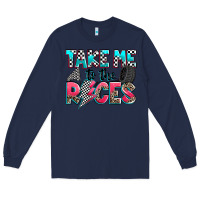 Navy take me to the races Long Sleeve Tee - Zillion Design Studio