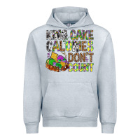 Heather Grey King Cake Calories Don't Count Mardi Gras Urban Hoodie - BundleAndBundleShop