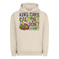 Pigment French Oak King Cake Calories Don't Count Mardi Gras Urban Hoodie - BundleAndBundleShop