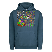 Pigment Midnight Navy King Cake Calories Don't Count Mardi Gras Urban Hoodie - BundleAndBundleShop