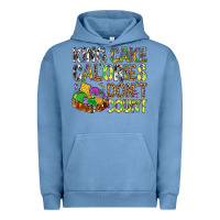 Pigment Pebble Blue King Cake Calories Don't Count Mardi Gras Urban Hoodie - BundleAndBundleShop