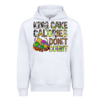 White King Cake Calories Don't Count Mardi Gras Urban Hoodie - BundleAndBundleShop