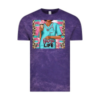 Nurse Life Afro Woman Vintage Tee | Teevron