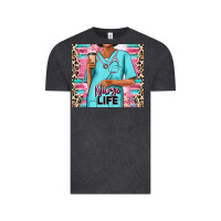 Vintage Black nurse life afro woman Vintage Tee - RanaPortraitStore