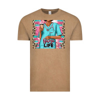 Vintage Coffee nurse life afro woman Vintage Tee - RanaPortraitStore