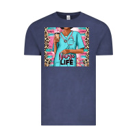 Vintage Denim nurse life afro woman Vintage Tee - RanaPortraitStore