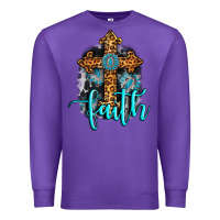 Purple faith western turquoise Premium Sweatshirt - AdoDesignShop