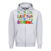 Heather Grey last day of school Zipper Hoodie - HRA Design Shop