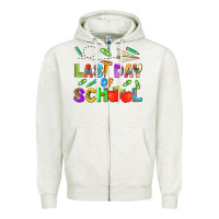 Oatmeal Heather last day of school Zipper Hoodie - HRA Design Shop