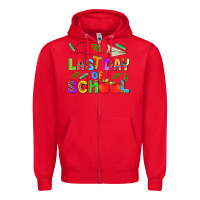 Red last day of school Zipper Hoodie - HRA Design Shop