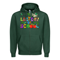 Sports Green last day of school Zipper Hoodie - HRA Design Shop