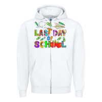 White last day of school Zipper Hoodie - HRA Design Shop