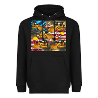 Black bulldozer camouflage american flag Heavyweight Hoodie - Artiststas
