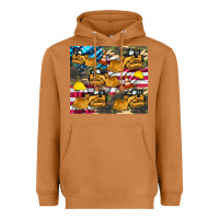 Meerkat bulldozer camouflage american flag Heavyweight Hoodie - Artiststas