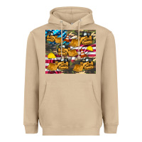 Mushroom bulldozer camouflage american flag Heavyweight Hoodie - Artiststas