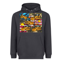 Smoke bulldozer camouflage american flag Heavyweight Hoodie - Artiststas