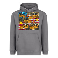 Storm bulldozer camouflage american flag Heavyweight Hoodie - Artiststas