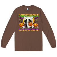 Chestnut I Ghost People All Ready Round Long Sleeve Tee - texasbilliewilder