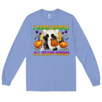Colony Blue I Ghost People All Ready Round Long Sleeve Tee - texasbilliewilder