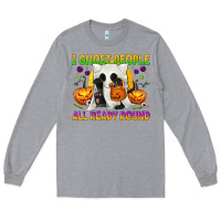 Heather Grey I Ghost People All Ready Round Long Sleeve Tee - texasbilliewilder