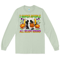 Matcha I Ghost People All Ready Round Long Sleeve Tee - texasbilliewilder