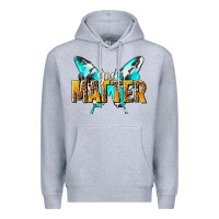 Heather Grey you matter Premium Hoodie - NancyCooperArtShop