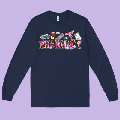 Pharmacy Long Sleeve Tee Designed By Adodesignshop