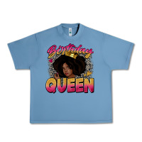 Pebble Blue birthday queen Urban Heavy Tee - Zillion Design Studio