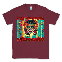Burgundy sugar skull tumbler 3 Classic Tee - CTS Tumbler Store