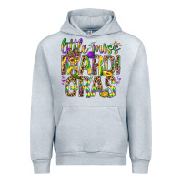 Heather Grey Little miss Mardi Gras Urban Hoodie - BundleAndBundleShop