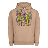 Pigment Burro Little miss Mardi Gras Urban Hoodie - BundleAndBundleShop