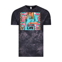 Cloud Black nurse life blonde woman Vintage Tee - RanaPortraitStore