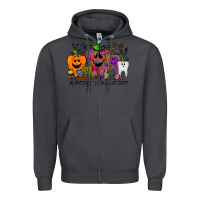 Smoke happy halloween tooth Zipper Hoodie - RacoonDesign