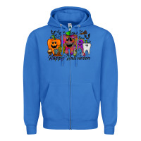 True Royal happy halloween tooth Zipper Hoodie - RacoonDesign