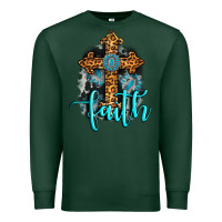 Sports Green faith western turquoise Premium Sweatshirt - AdoDesignShop