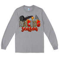 Heather Grey racing season Long Sleeve Tee - Zillion Design Studio