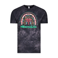 Cloud Black nurse life rainbow Vintage Tee - RanaPortraitStore