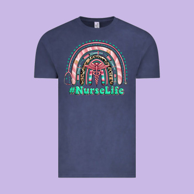 Vintage Tee nurse life rainbow