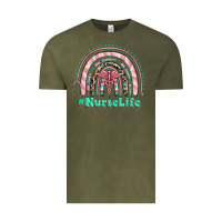Vintage Olive nurse life rainbow Vintage Tee - RanaPortraitStore