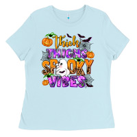 Baby Blue thick thighs spooky vibes Ladies Tee - AdoDesignShop