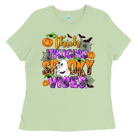 Matcha thick thighs spooky vibes Ladies Tee - AdoDesignShop