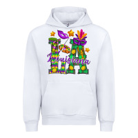 White Louisiana Urban Hoodie - BundleAndBundleShop
