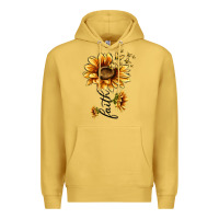 Antique Gold faith sunflower Premium Hoodie - MaliasSmallBusiness
