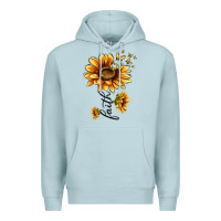 Blue Mist faith sunflower Premium Hoodie - MaliasSmallBusiness